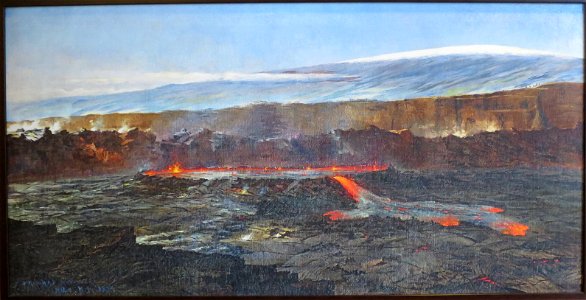 D. Howard Hitchcock - 'Halema'uma'u Lava Lake and Kilauea Caldera', 1894