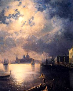 Ivan Constantinovich Aivazovsky - Byron in Venice. Free illustration for personal and commercial use.