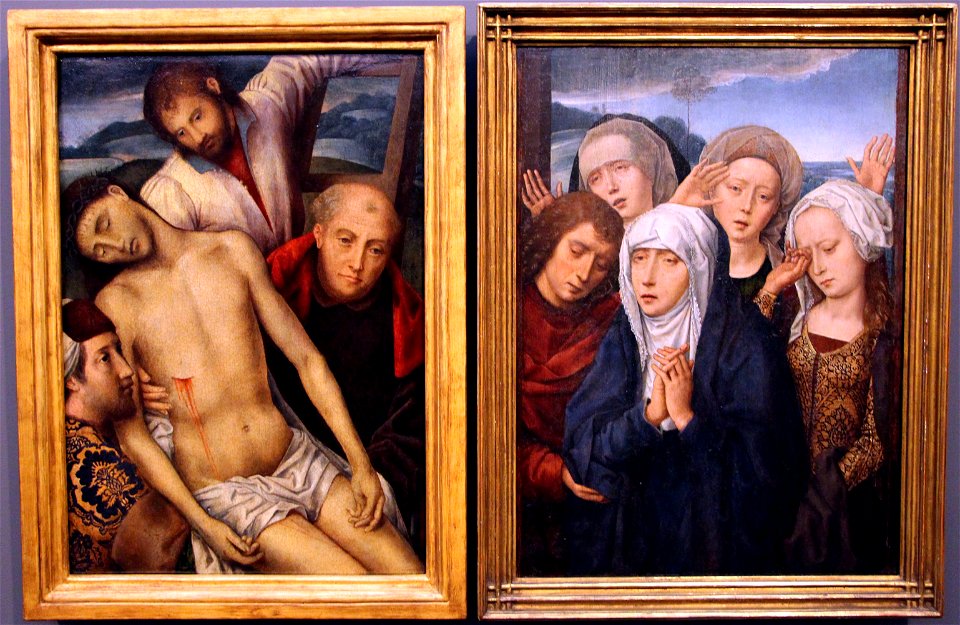Hans memling (seguace), dittico della deposizione, 1485-90 ca. 01