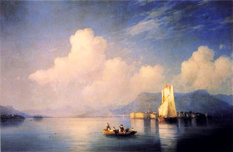 Ivan Constantinovich Aivazovsky - Lake Maggiore in the Evening. Free illustration for personal and commercial use.