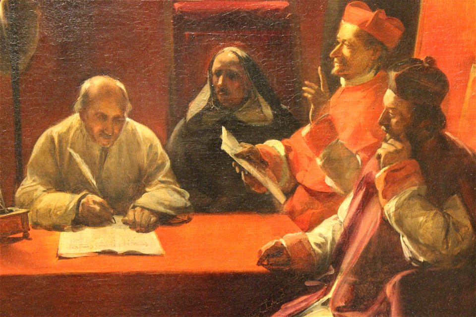 Interrogatoire de Savonarole - François Marius Granet - MBA Lyon 2014 - détail 1