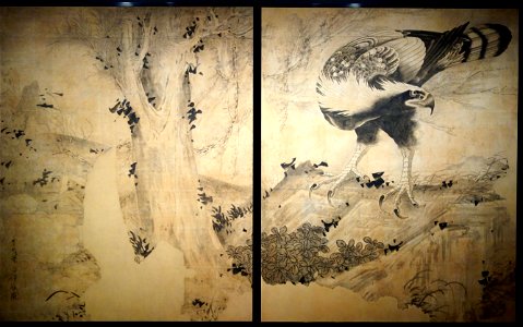 Hawk by Soga Shohaku - Museum of Fine Arts, Boston - DSC02741
