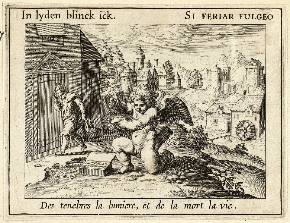 Illustratie uit P.C. Hooft Emblemata amatoria. Afbeeldinghen van minne. Emblèmes d'amour, Amsterdam 1611. NL-HlmNHA 1477 53009510