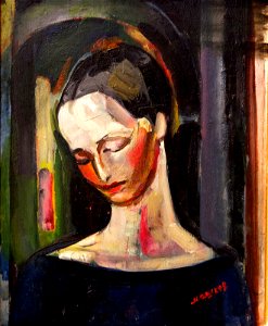 Ilya Ivanovich Mashkov, Portrait of a Woman. Free illustration for personal and commercial use.