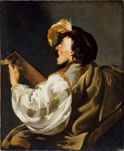 Hendrick TER BRUGGHEN , Un chanteur s'accompagnant au luth