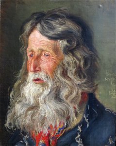 'Old Man' by Olaf Isaachsen, 1858, Bergen Kunstmuseum. Free illustration for personal and commercial use.