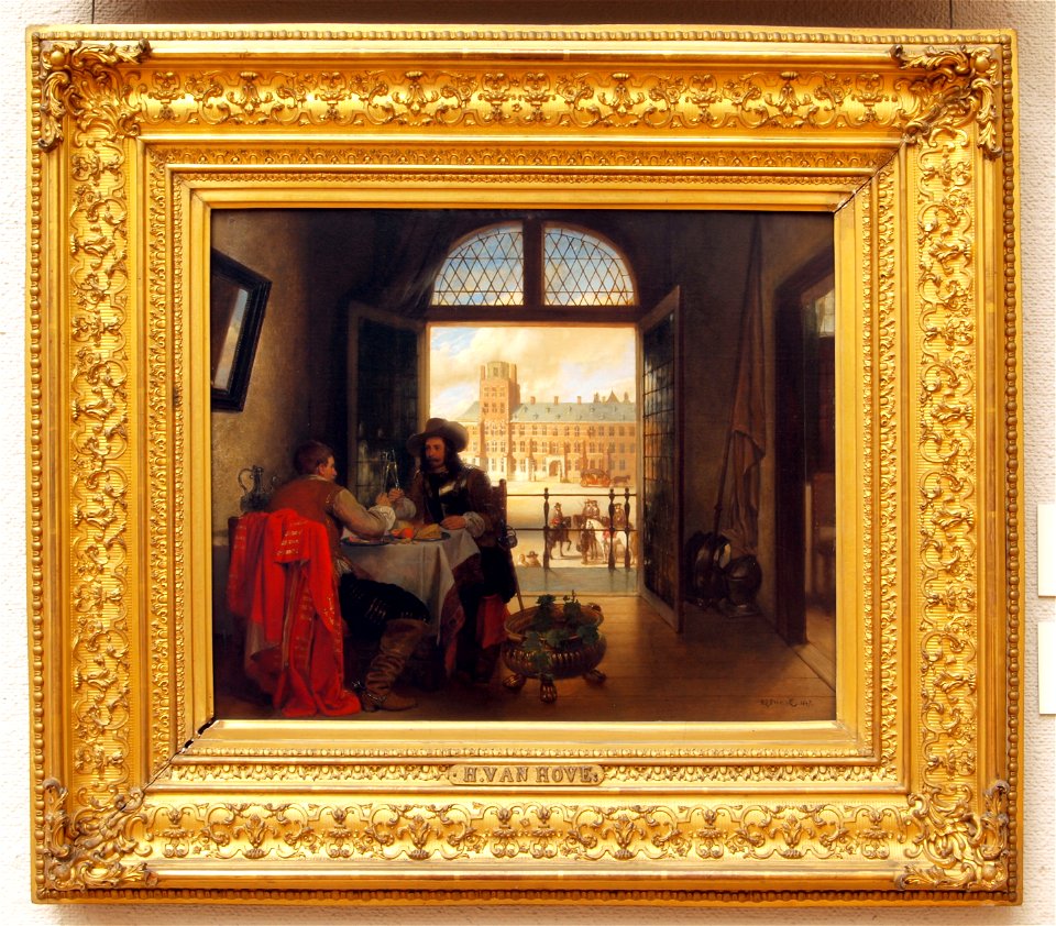 Hubertus van Hove Bz. (1814-1864), Het afscheid, 1847, Olieverf op paneel