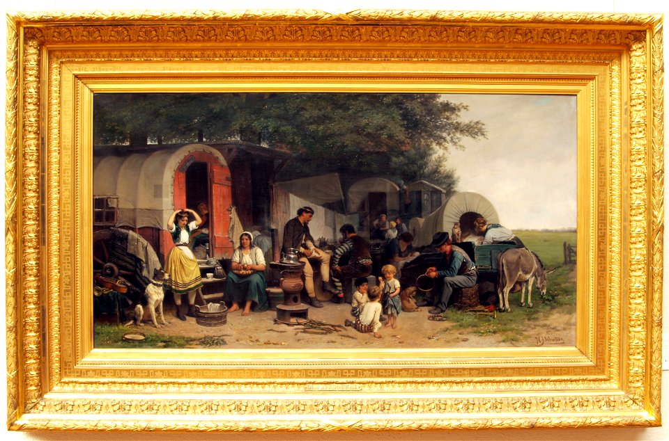 Hendrik Jacobus Scholten (1824-1907), Kermisgasten, 1870, Olieverf op doek