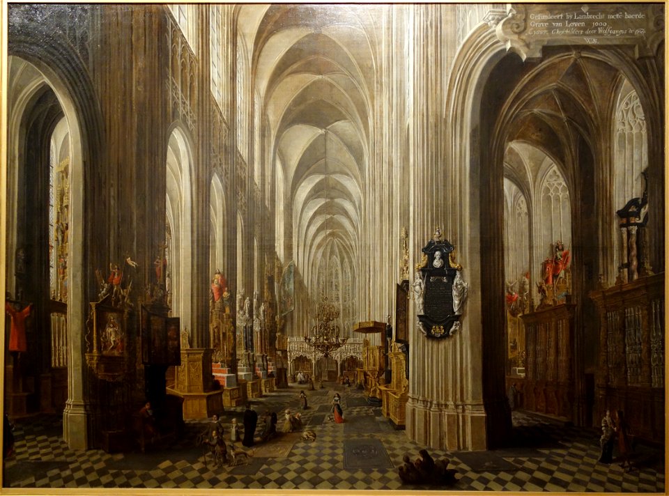 Interior of Sint-Pieterskerk in Leuven, by Wolfgang de Smet, 1667 - Museum M - Leuven, Belgium - DSC05623