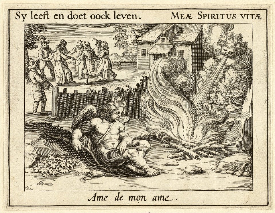 Illustratie uit P.C. Hooft Emblemata amatoria. Afbeeldinghen van minne. Emblèmes d'amour, Amsterdam 1611. NL-HlmNHA 1477 53009515