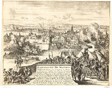Inname van Maastricht door de hertog van Parma, 1579, Romeyn de Hooghe, 1670 - 1699
