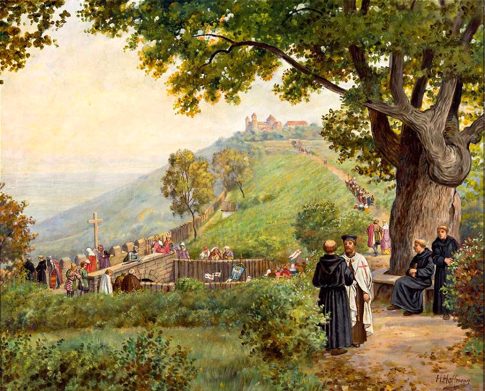 Heinrich Hoffmann Der Heiligenberg zur Zeit der Klöster