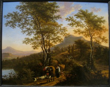 Italian Landscape with Peasants by Willem de Heusch (1625-1692) - IMG 7358. Free illustration for personal and commercial use.