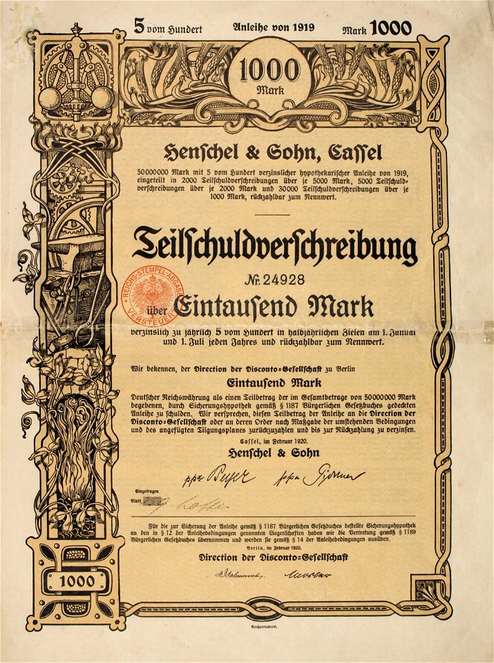 Henschel & Sohn 1920