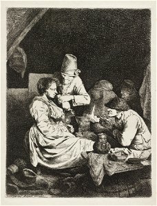 Herberg met vrouw en vier mannen, NL-HlmNHA 53010077