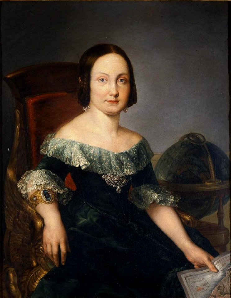 Isabel II estudiando geografía (Museo del Romanticismo de Madrid)