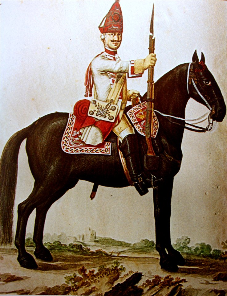 Kurhannoversches Dragonerregiment D I von 1671-1 Grenadier Gudenushandschrift