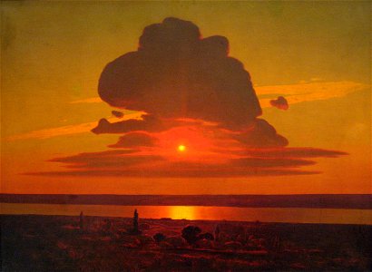 1905 Archip Iwanowitsch Kuindshi Sunset Dnieper anagoria. Free illustration for personal and commercial use.