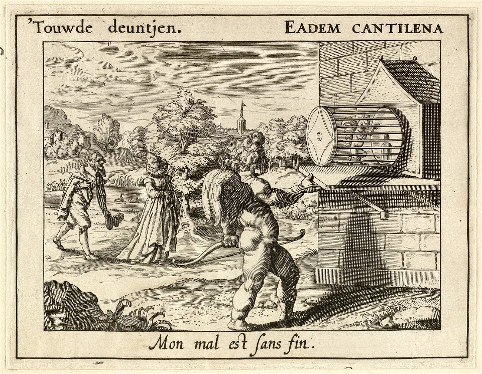 Illustratie uit P.C. Hooft Emblemata amatoria. Afbeeldinghen van minne. Emblèmes d'amour, Amsterdam 1611. NL-HlmNHA 1477 53009521