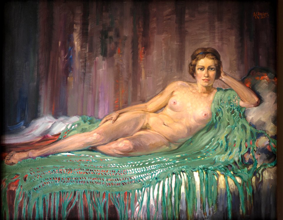 König, Albert-Liegender Akt a grüner Decke@Albert-König-Museum