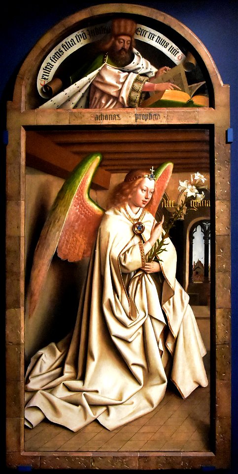 Hubert (†1426) & Jan van Eyck (±1390-1441) Annunciatie en Aartsengel Gabriël en profeet Zacharias MSK Gent 3-02-2020