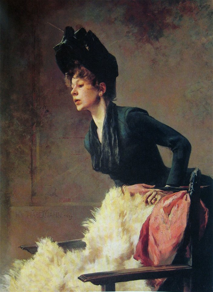 Hugo von Habermann junge Dame 1889