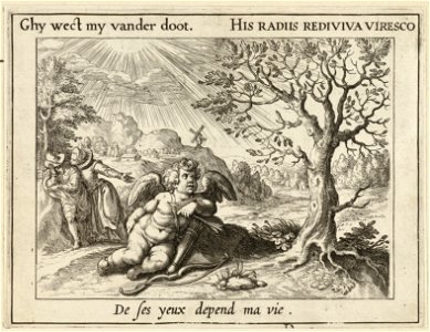 Illustratie uit P.C. Hooft Emblemata amatoria. Afbeeldinghen van minne. Emblèmes d'amour, Amsterdam 1611. NL-HlmNHA 1477 53009508