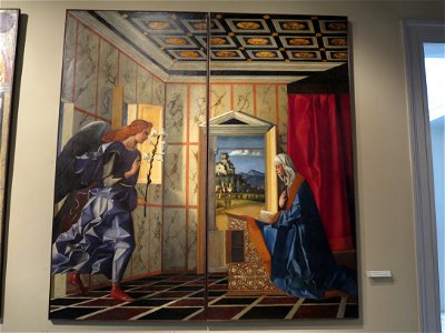 L'angelo annunciante e l'Annunciata di Giovanni Bellini. Free illustration for personal and commercial use.