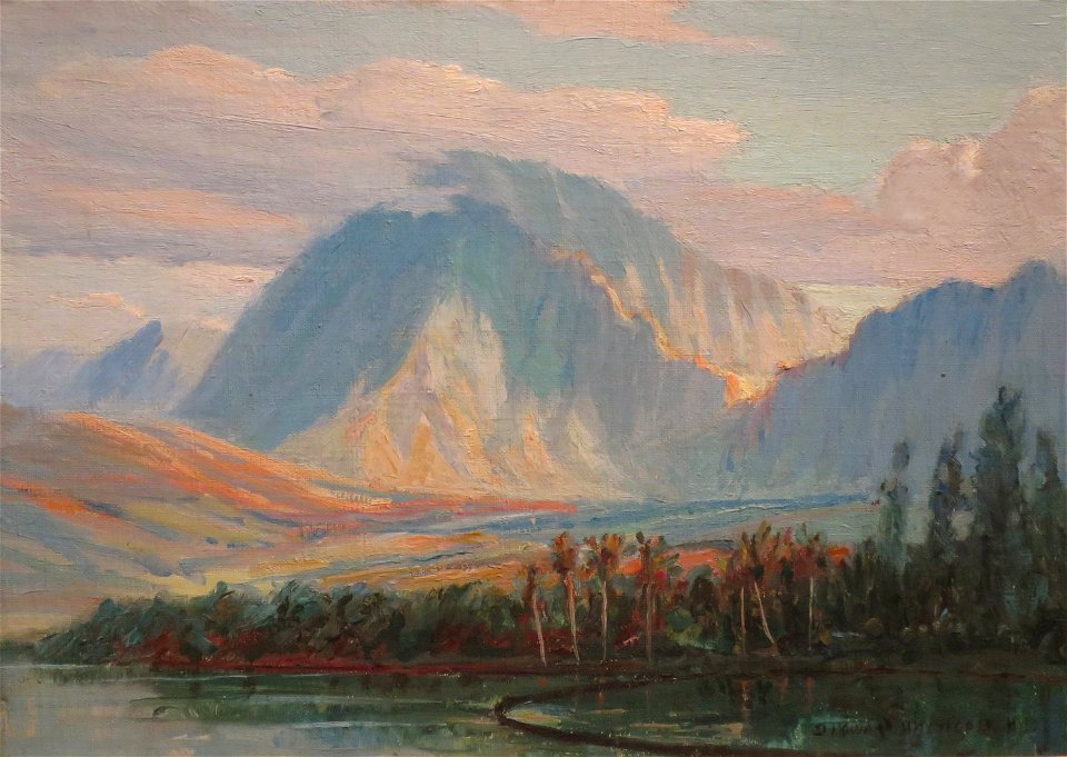 'Kaneohe Bay Fish Ponds' by D. Howard Hitchcock, c. 1925, oil on canvas, Hawaii State Art Museum
