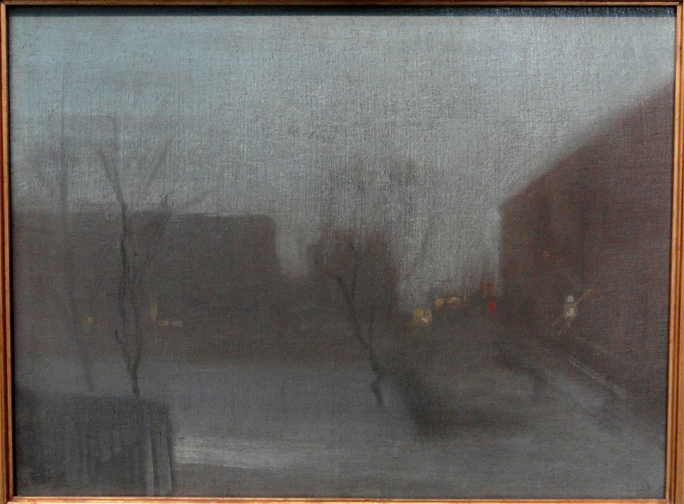 James McNeill Whistler - Nocturne- Trafalgar Square, Chelsea - Snow - c. 1875-1877 - Freer Gallery of Art - DSC05544