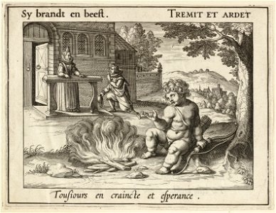 Illustratie uit P.C. Hooft Emblemata amatoria. Afbeeldinghen van minne. Emblèmes d'amour, Amsterdam 1611. NL-HlmNHA 1477 53009513