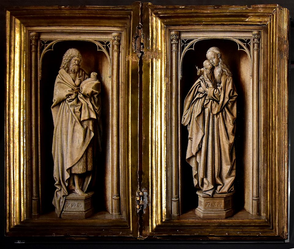 Jan van Eyck (±1390-1441) Diptiek met Johannes de Doper en Maria met Kind MSK Gent 3-02-2020 15-36-15
