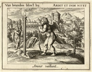 Illustratie uit P.C. Hooft Emblemata amatoria. Afbeeldinghen van minne. Emblèmes d'amour, Amsterdam 1611. NL-HlmNHA 1477 53009504