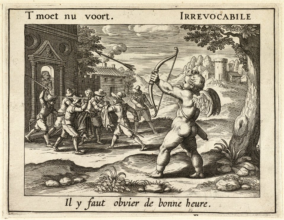 Illustratie uit P.C. Hooft Emblemata amatoria. Afbeeldinghen van minne. Emblèmes d'amour, Amsterdam 1611. NL-HlmNHA 1477 53009516