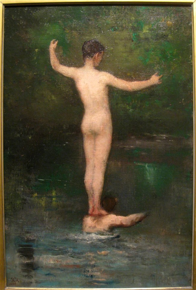 The Bathers, 1877, by William Morris Hunt (1824-1879) - Worcester Art Museum - IMG 7590