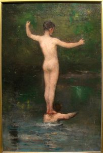The Bathers, 1877, by William Morris Hunt (1824-1879) - Worcester Art Museum - IMG 7590