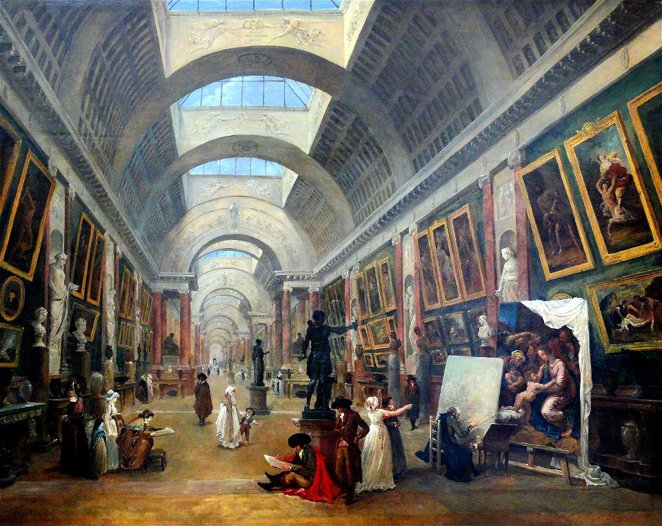 Hubert Robert - Projet d'aménagement de la Grande Galerie du Louvre (1796)