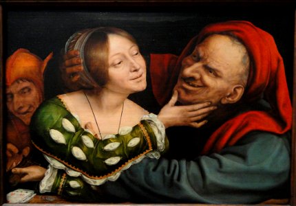 Ill-Matched Lovers by Quentin Massys, Netherlandish, c. 1520-1525, oil on panel - National Gallery of Art, Washington - DSC09936