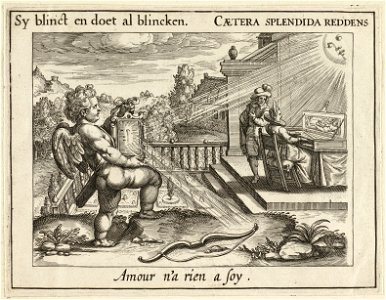 Illustratie uit P.C. Hooft Emblemata amatoria. Afbeeldinghen van minne. Emblèmes d'amour, Amsterdam 1611. NL-HlmNHA 1477 53009511