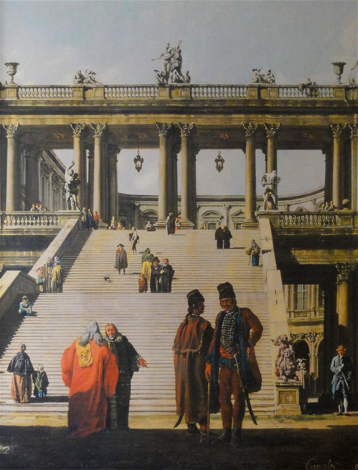 Il Canaletto — Castle Courtyard, detail — 1762
