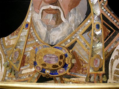 Jacopo ligozzi (disegno), ritratto di papa clemente VIII in pietre dure, 1600-1601, 03
