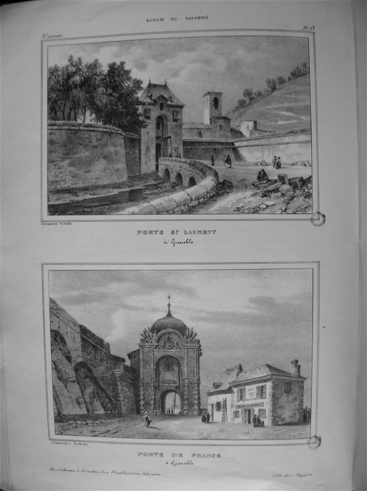 Im14 et 14bis Album Dauphiné tome II - Porte St Laurent à Grenoble by AD - Porte de France à Grenoble by AD