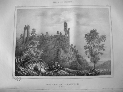 Im02 Album dauphiné T1, Ruines de Beauvoir (Beauvoir-en-Royans), by VC versio II