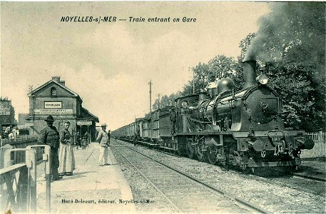 Huré-Delcourt - NOYELLES s MER - Train entrant en gare