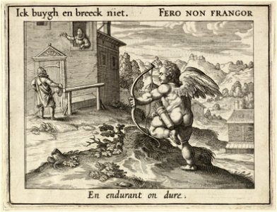 Illustratie uit P.C. Hooft Emblemata amatoria. Afbeeldinghen van minne. Emblèmes d'amour, Amsterdam 1611. NL-HlmNHA 1477 53009505