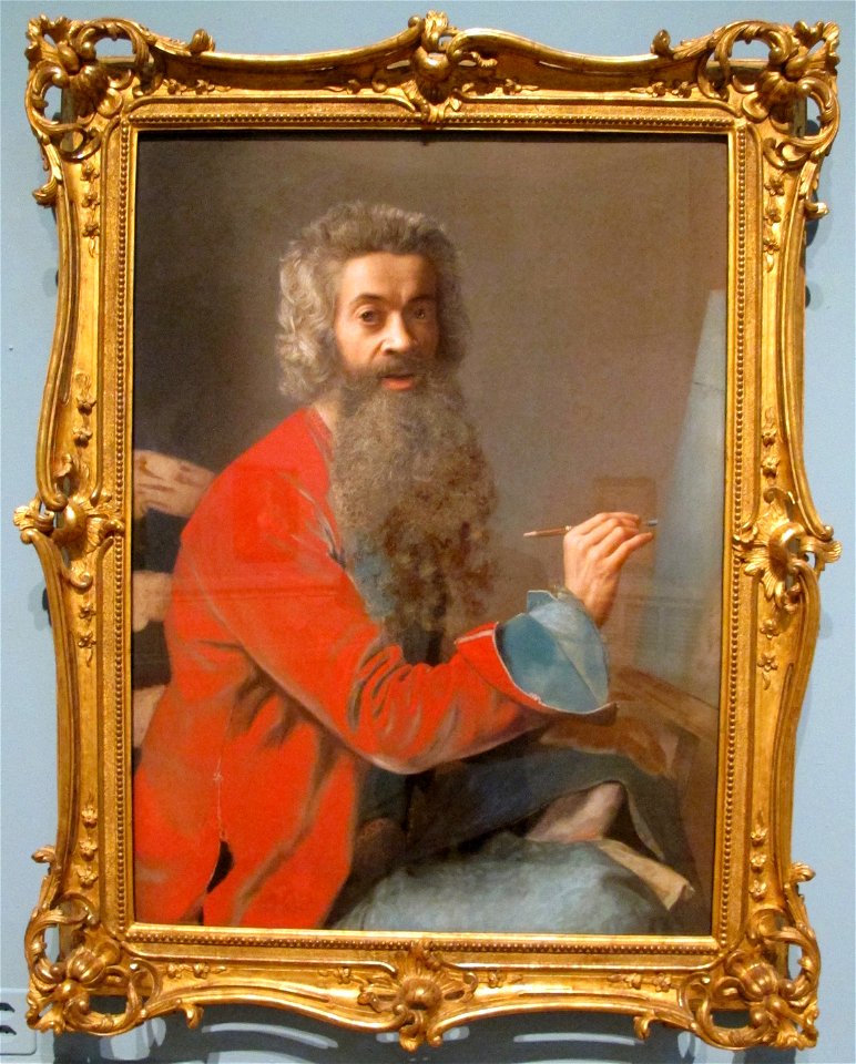 Jean-étienne liotard, autoritratto con la barba lunga, 1751-52
