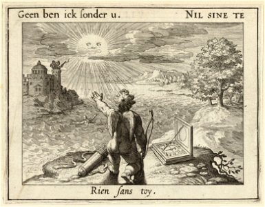 Illustratie uit P.C. Hooft Emblemata amatoria. Afbeeldinghen van minne. Emblèmes d'amour, Amsterdam 1611. NL-HlmNHA 1477 53009507