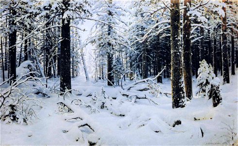 Ivan Shishkin - Winter. Free illustration for personal and commercial use.