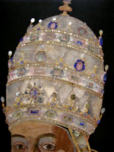 Jacopo ligozzi (disegno), ritratto di papa clemente VIII in pietre dure, 1600-1601, 02
