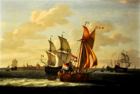 Jacob Gerritz. Loef (1607of8 -na 1670) - Scheepvaart voor Hoorn (1655) - West Fries Museum Hoorn 15-08-2015 13-04-34